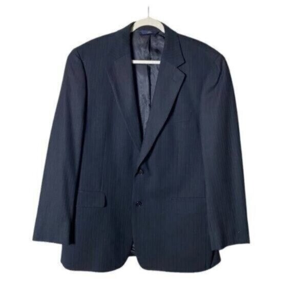 Brooks Brothers 346 Wool Stretch Blazer Suit Jacket 43R Black Preppy Career - Picture 1 of 9